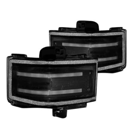 Handson LED Spot Light Towing Mirror Lenses for 2017-2018 Ford F-250 - Amber & White HA2622107